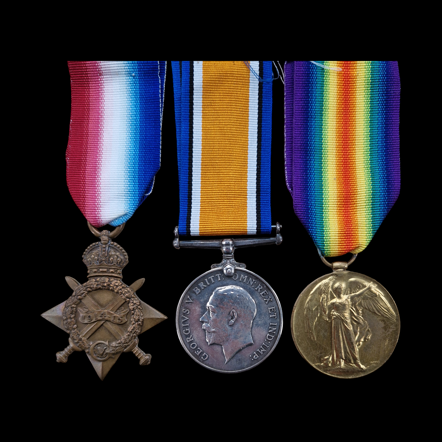 Army Service Corps WW1 British Medal Trio From Ford, Shropshire