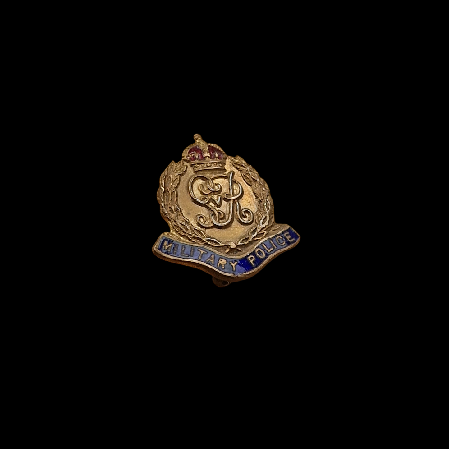 WW1 British Military Police Lapel Pin Badge Enamel GV