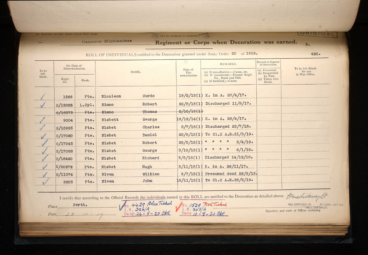 6th Cameron Highlanders POW 1916 British WW1 Medal Trio L/Cpl. Nimmo Edinburgh