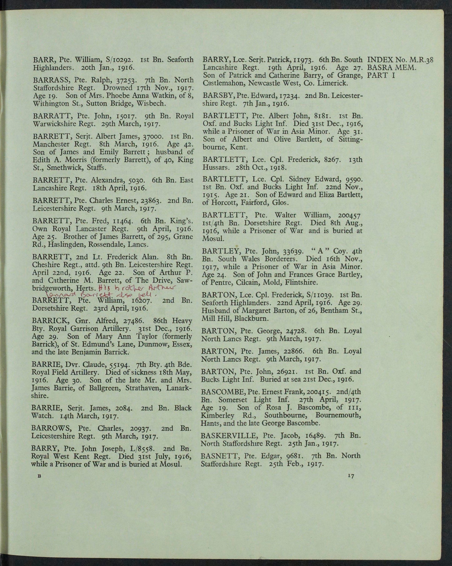 Seaforth Highlanders - Killed in Action Persian Gulf 1916 - WW1 Medal 1914-15 Star - From, Lanark