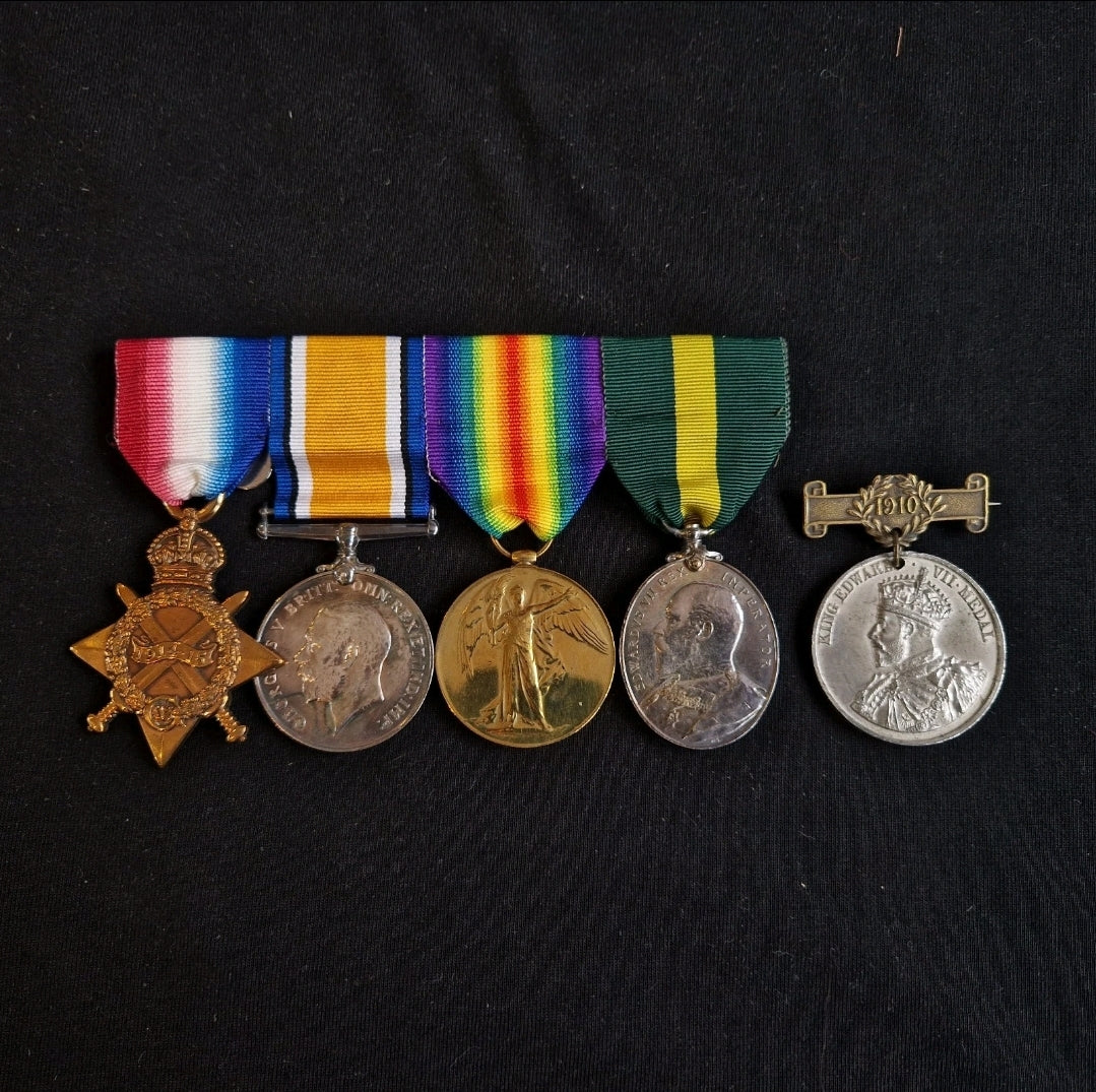 London Divisional Engineers Royal Engineers TFEM EVII WW1 Medal Group Gallipoli