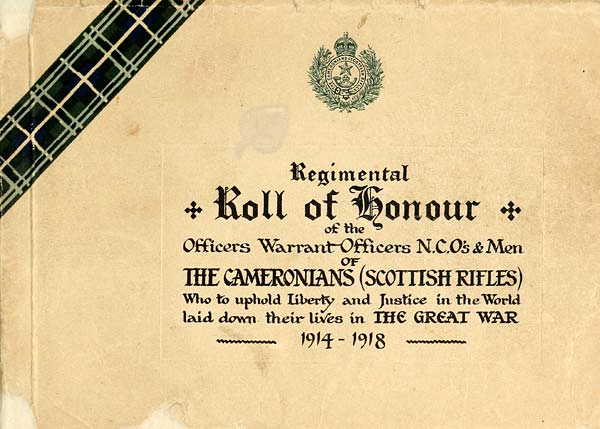 Cameronians Scottish Rifles Officer KIA 1918 MID WW1 Victory Medal from Glasgow