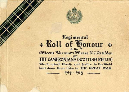 Cameronians Scottish Rifles Officer KIA 1918 MID WW1 Victory Medal from Glasgow