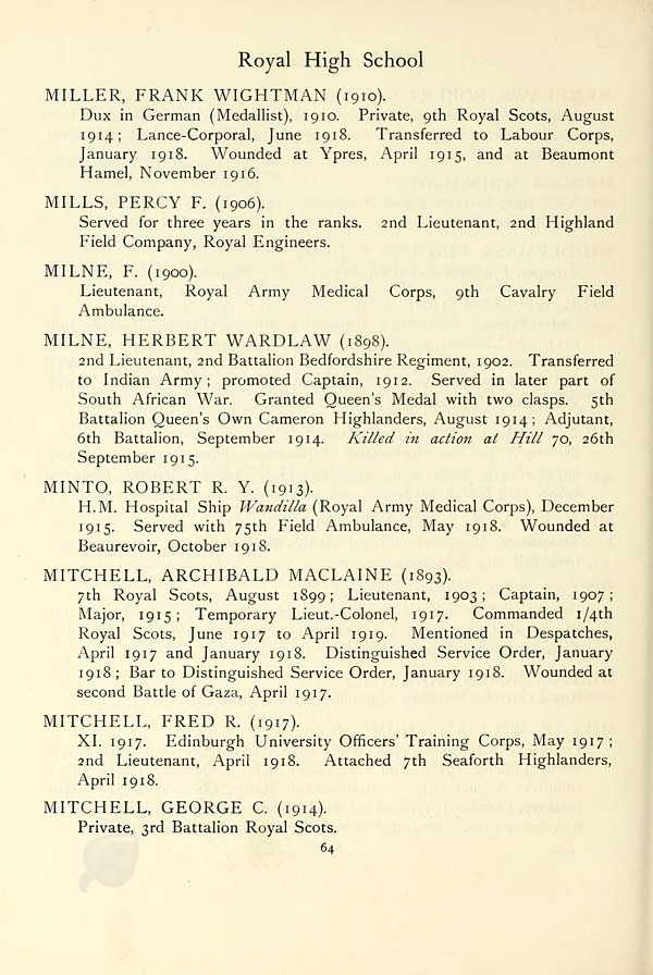 6th Cameron Highlanders KIA Loos 1915 VC Action Captain & Ad QSA Medal Sligo RGA