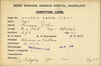 Canadian Army Medical Corps CAMC WW1 Victory Medal from Sunderland lived Calgary
