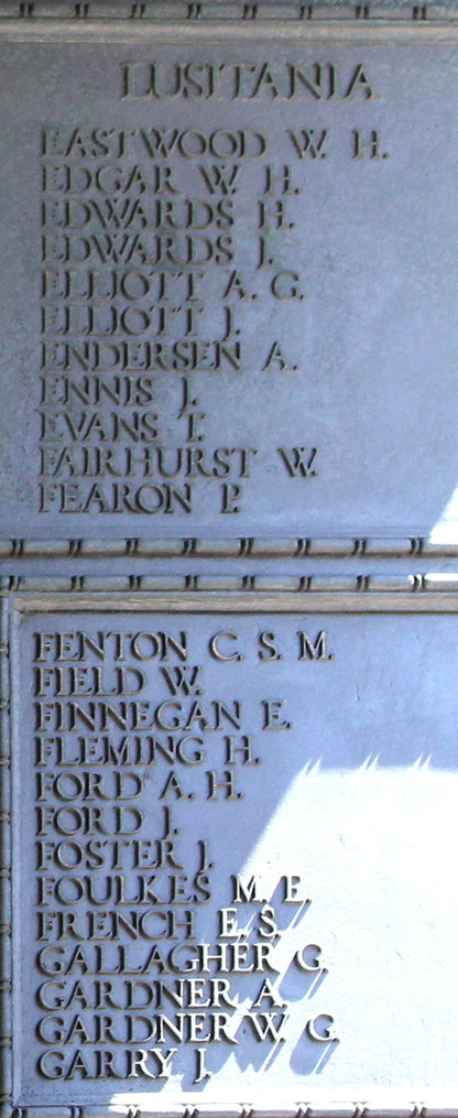 Lusitania Casualty Died 7th May 1915 WW1 Mercantile Marine Medal Fireman French from Liverpool