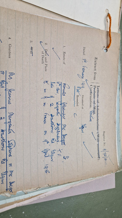 6th Bn. Seaforth Highlanders Officer - Killed in Action April 1918 - WW1 Memorial Plaque - From Elgin, Moray