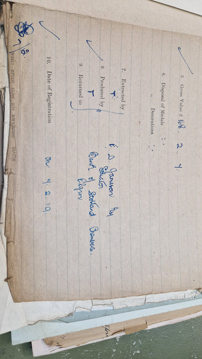 6th Bn. Seaforth Highlanders Officer - Killed in Action April 1918 - WW1 Memorial Plaque - From Elgin, Moray