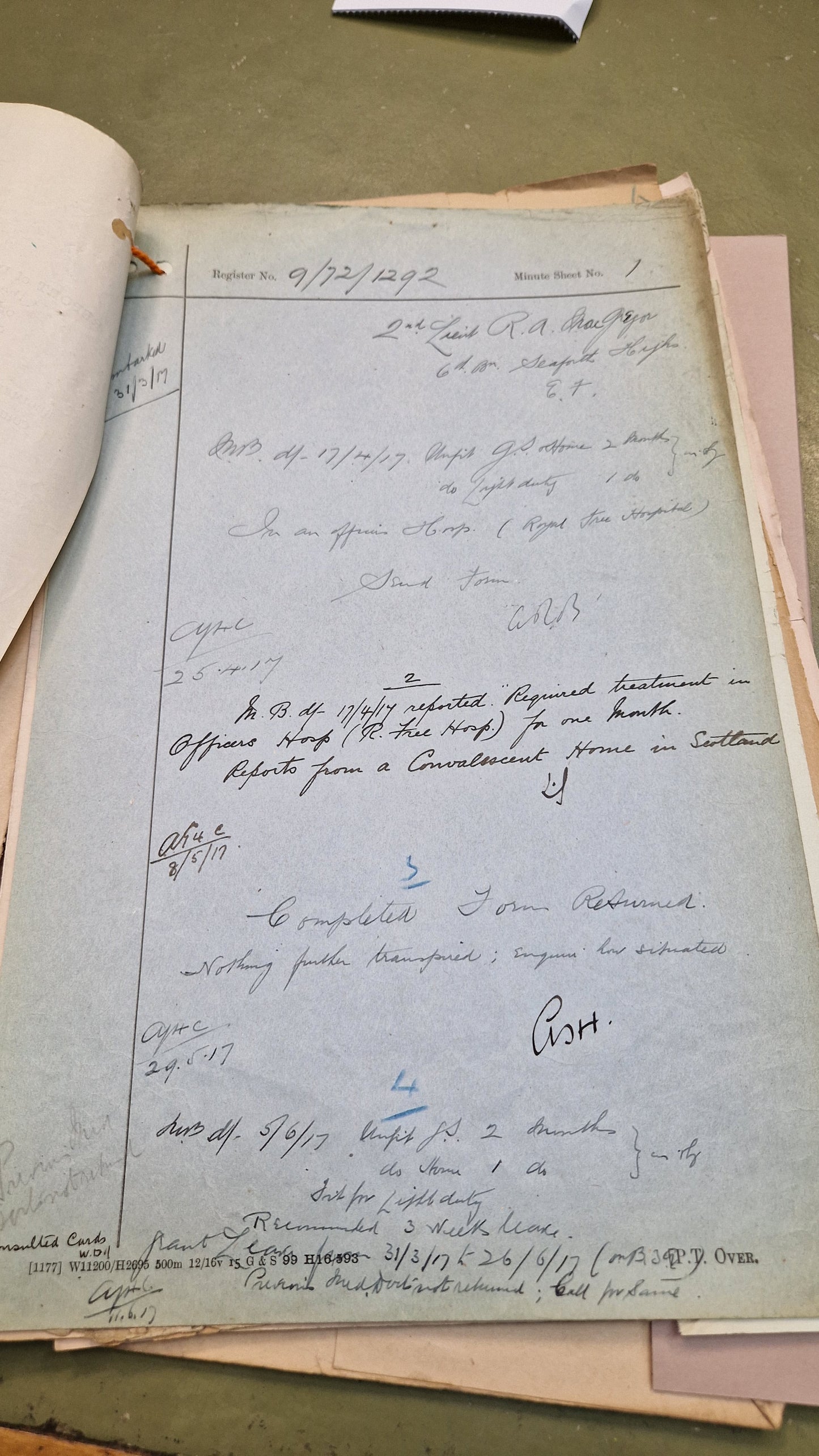 6th Bn. Seaforth Highlanders Officer - Killed in Action April 1918 - WW1 Memorial Plaque - From Elgin, Moray