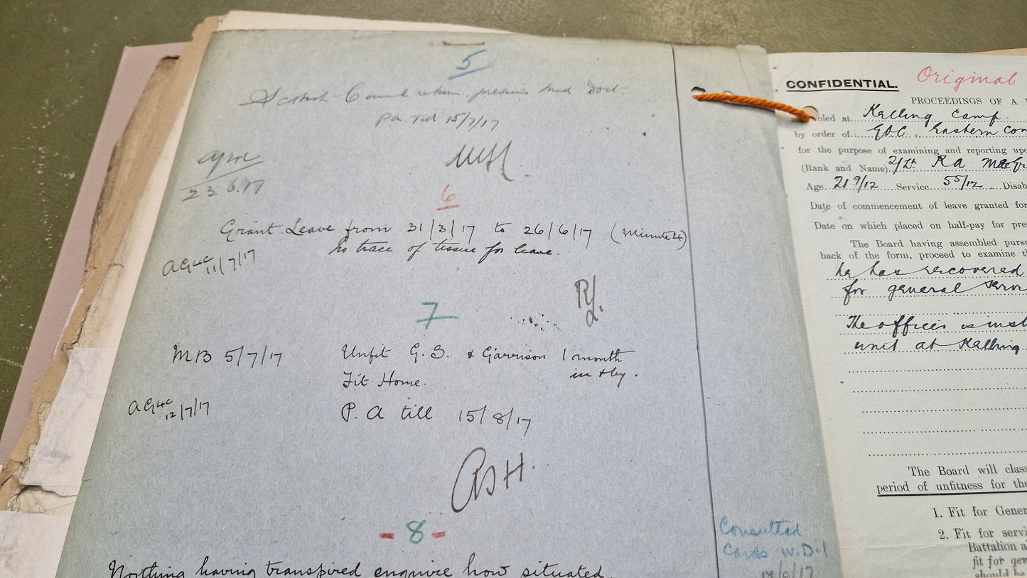 6th Bn. Seaforth Highlanders Officer - Killed in Action April 1918 - WW1 Memorial Plaque - From Elgin, Moray