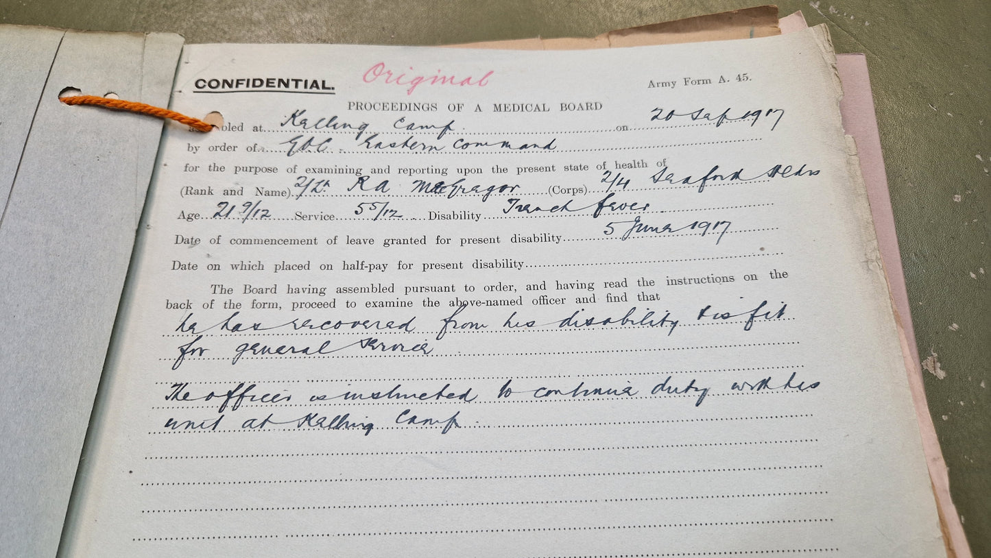 6th Bn. Seaforth Highlanders Officer - Killed in Action April 1918 - WW1 Memorial Plaque - From Elgin, Moray