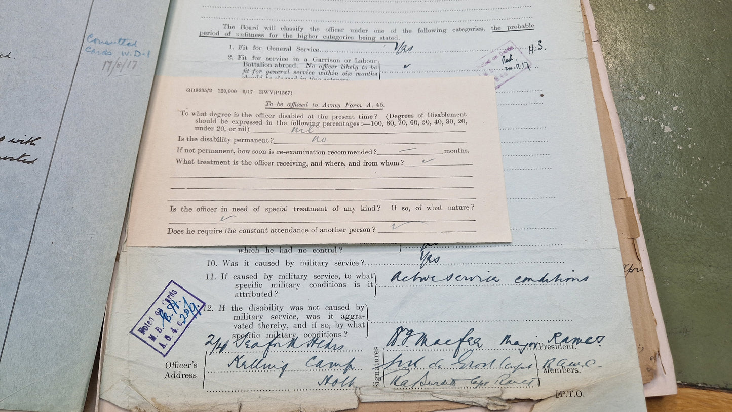 6th Bn. Seaforth Highlanders Officer - Killed in Action April 1918 - WW1 Memorial Plaque - From Elgin, Moray