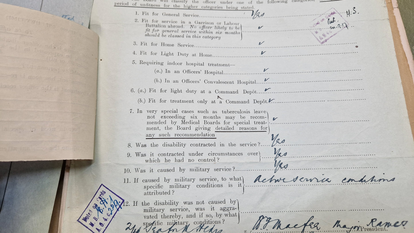 6th Bn. Seaforth Highlanders Officer - Killed in Action April 1918 - WW1 Memorial Plaque - From Elgin, Moray