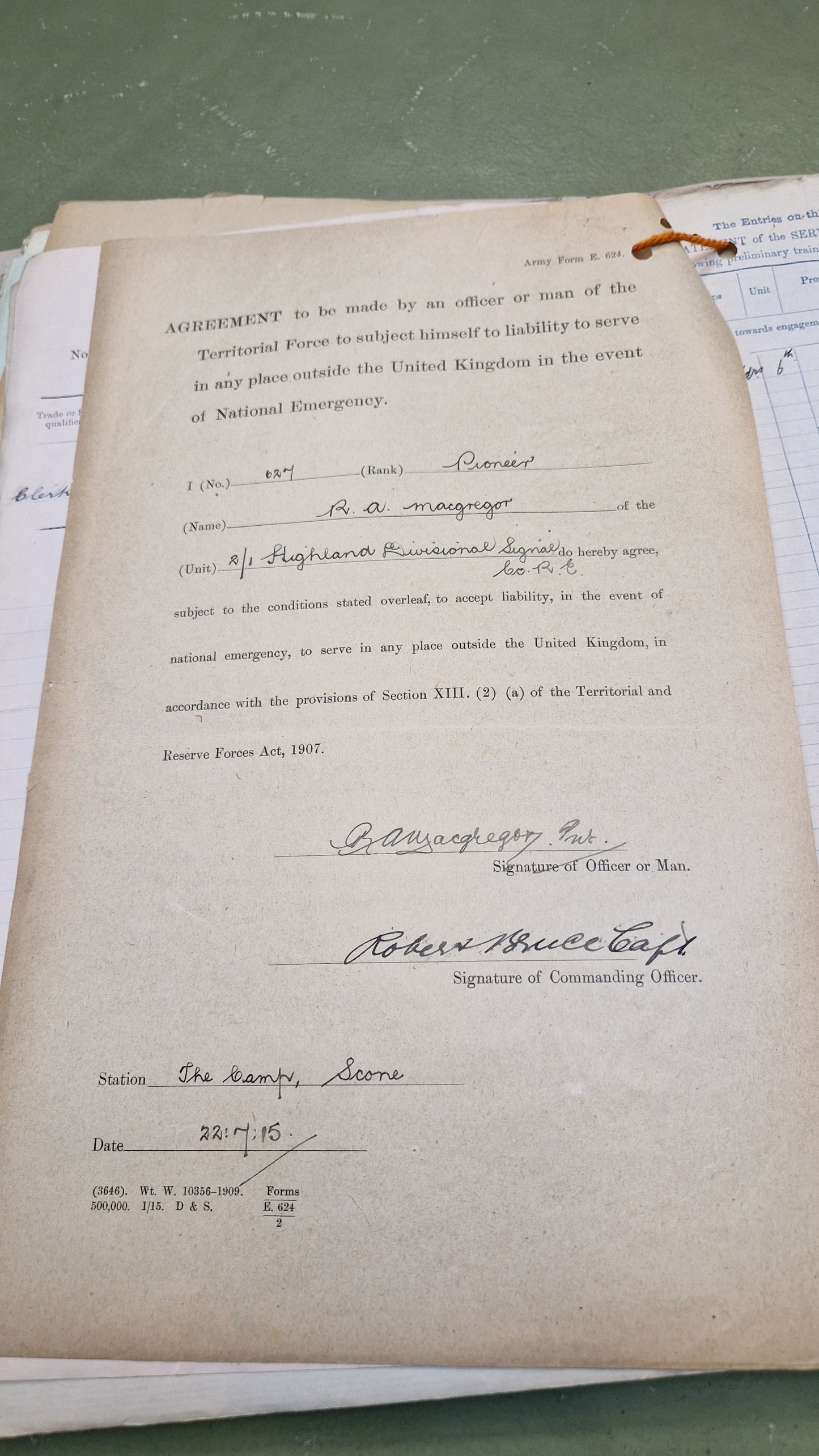 6th Bn. Seaforth Highlanders Officer - Killed in Action April 1918 - WW1 Memorial Plaque - From Elgin, Moray