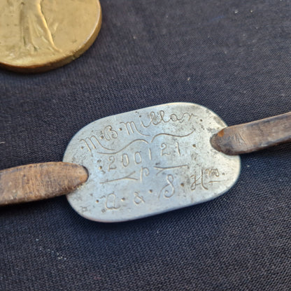 5th Bn. Argyll & Sutherland Highlanders – Killed in Action Palestine 1917 – WW1 Medal Trio & ID Bracelet – From Greenock