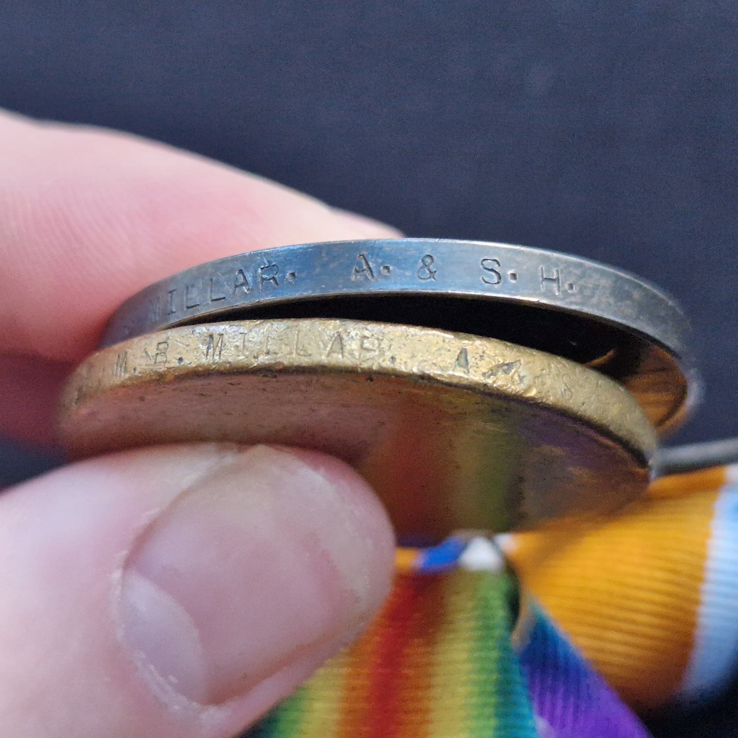 5th Bn. Argyll & Sutherland Highlanders – Killed in Action Palestine 1917 – WW1 Medal Trio & ID Bracelet – From Greenock