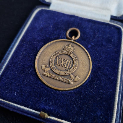 London Armoured Car Company (Sharpshooters) Gunnery Cup Medal 1927 Peall Lived Singapore