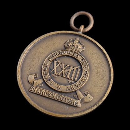 London Armoured Car Company (Sharpshooters) Gunnery Cup Medal 1927 Peall Lived Singapore