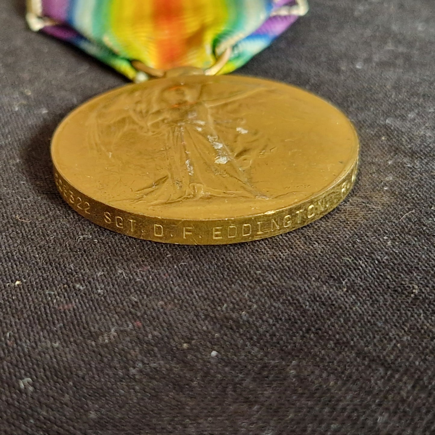 222 Sqn. Royal Air Force RAF & Royal Naval Air Service RNAS - Mediterranean Air Wing - WW1 Victory Medal -  From Tottenham, London