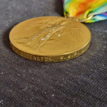 222 Sqn. Royal Air Force RAF & Royal Naval Air Service RNAS - Mediterranean Air Wing - WW1 Victory Medal -  From Tottenham, London