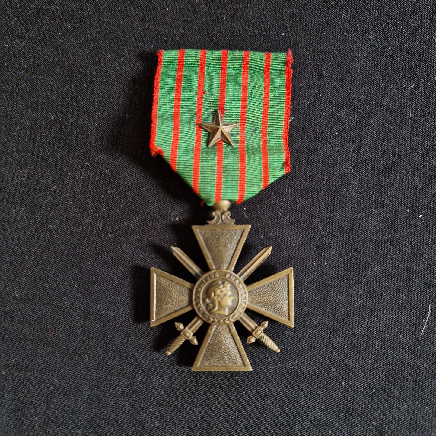 WW1 French Croix De Guerre Medal Bronze Star 1914-1917 Award