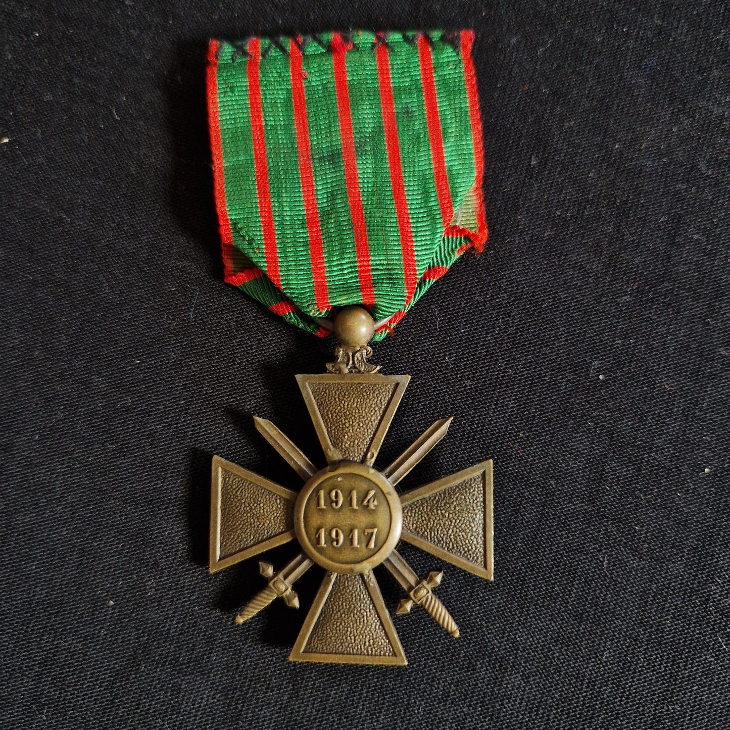 WW1 French Croix De Guerre Medal Bronze Star 1914-1917 Award