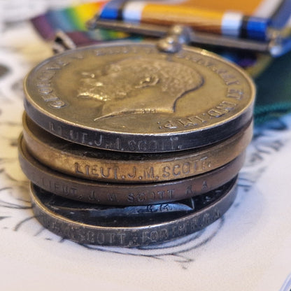 Forth R.G.A. - Officer - WW1 Territorial War Medal Group - Important Edinburgh Architect