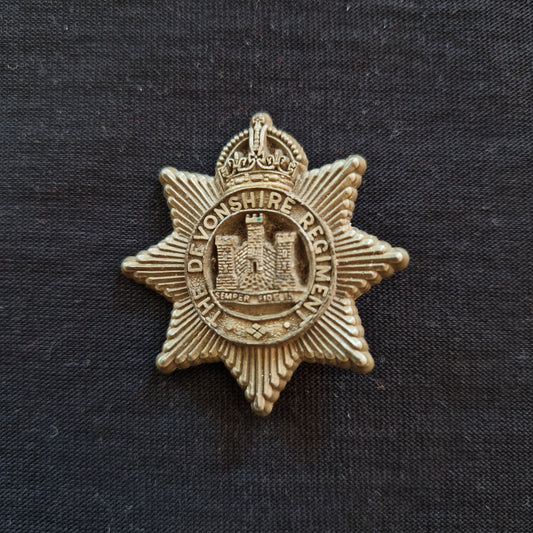WW2 Devonshire Regiment Plastic Economy Cap Badge – A. Stanley & Sons, Walsall