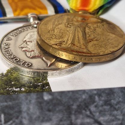 Cameron Highlanders - x2 Officers (Brothers) - British War Medal & Victory Medal - one KIA 1918 Ypres - From Dumfries