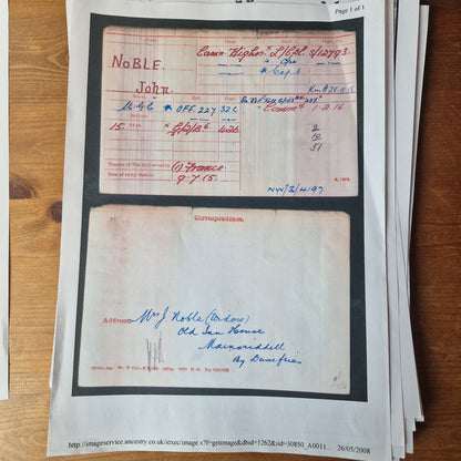 Cameron Highlanders - x2 Officers (Brothers) - British War Medal & Victory Medal - one KIA 1918 Ypres - From Dumfries