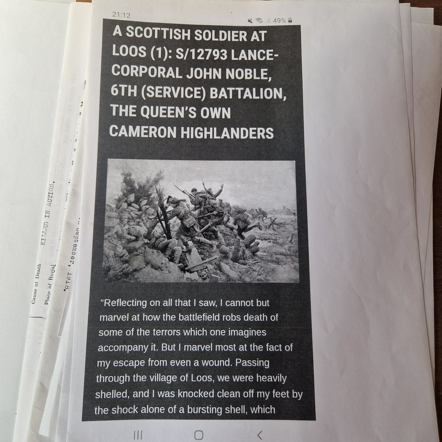 Cameron Highlanders - x2 Officers (Brothers) - British War Medal & Victory Medal - one KIA 1918 Ypres - From Dumfries