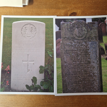 Cameron Highlanders - x2 Officers (Brothers) - British War Medal & Victory Medal - one KIA 1918 Ypres - From Dumfries