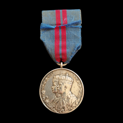1911 British Coronation Medal King George V Full Size Original Silver
