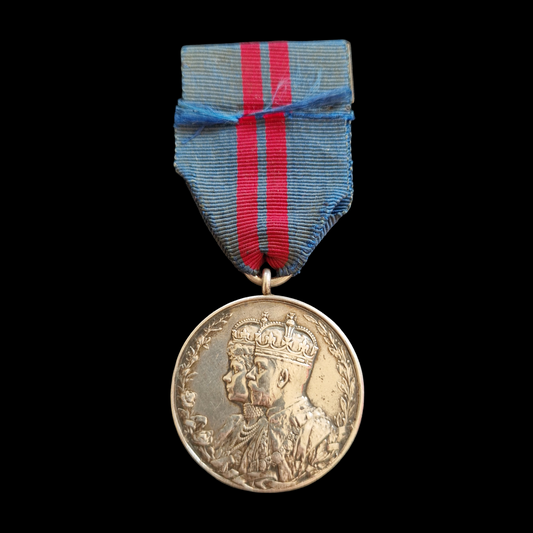 1911 British Coronation Medal King George V Full Size Original Silver