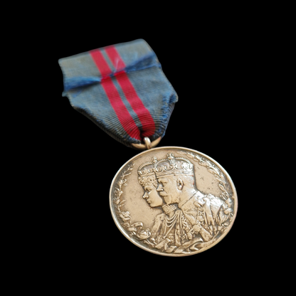 1911 British Coronation Medal King George V Full Size Original Silver