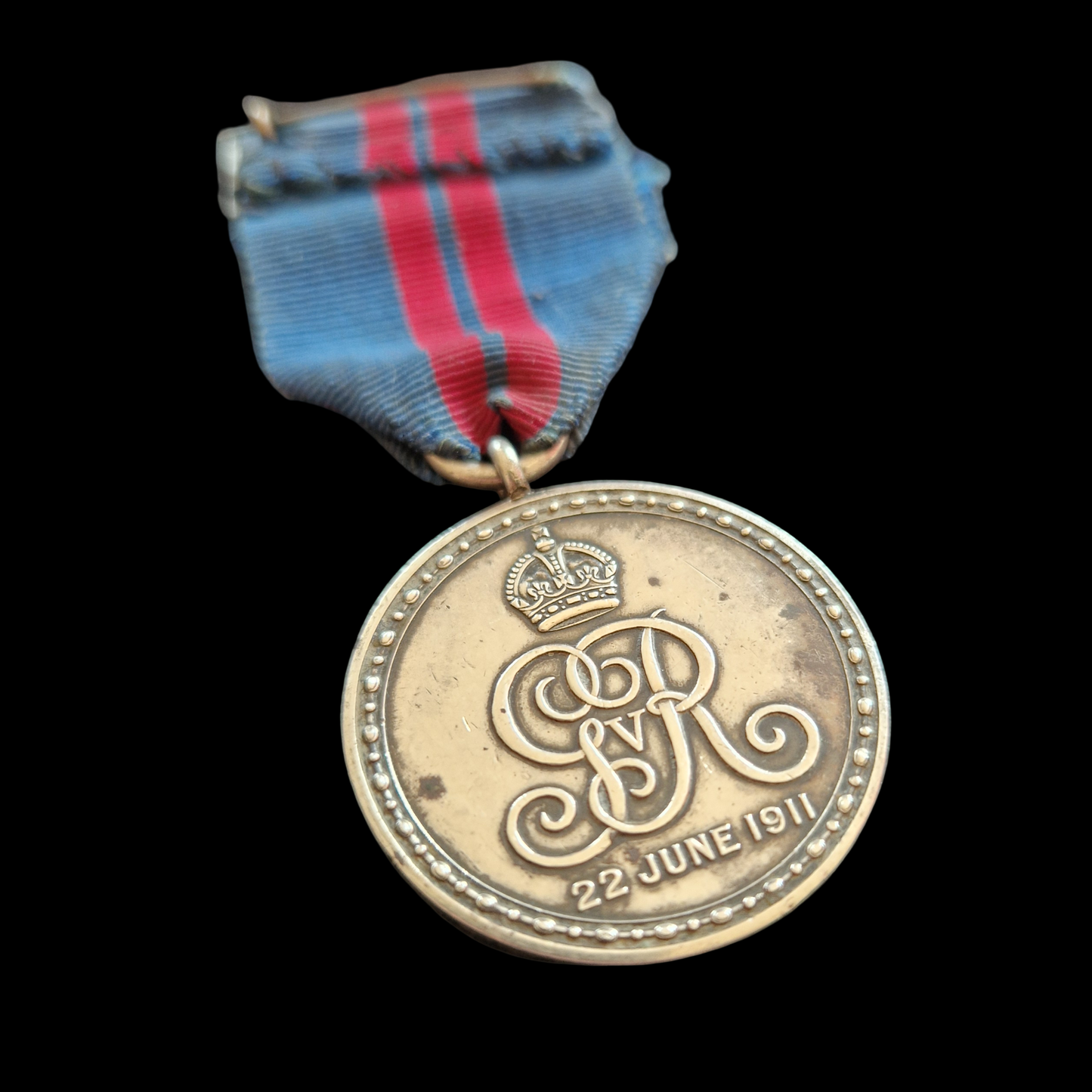 1911 British Coronation Medal King George V Full Size Original Silver
