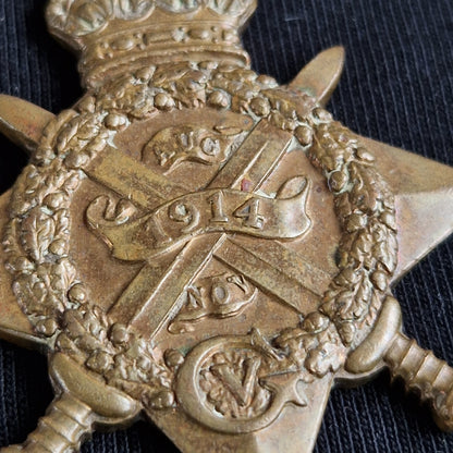 Coldstream Guards - Twice Wounded in Action - 1914 Mons Star Victory Medal - Crook, Durham