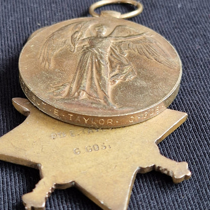 Coldstream Guards - Twice Wounded in Action - 1914 Mons Star Victory Medal - Crook, Durham