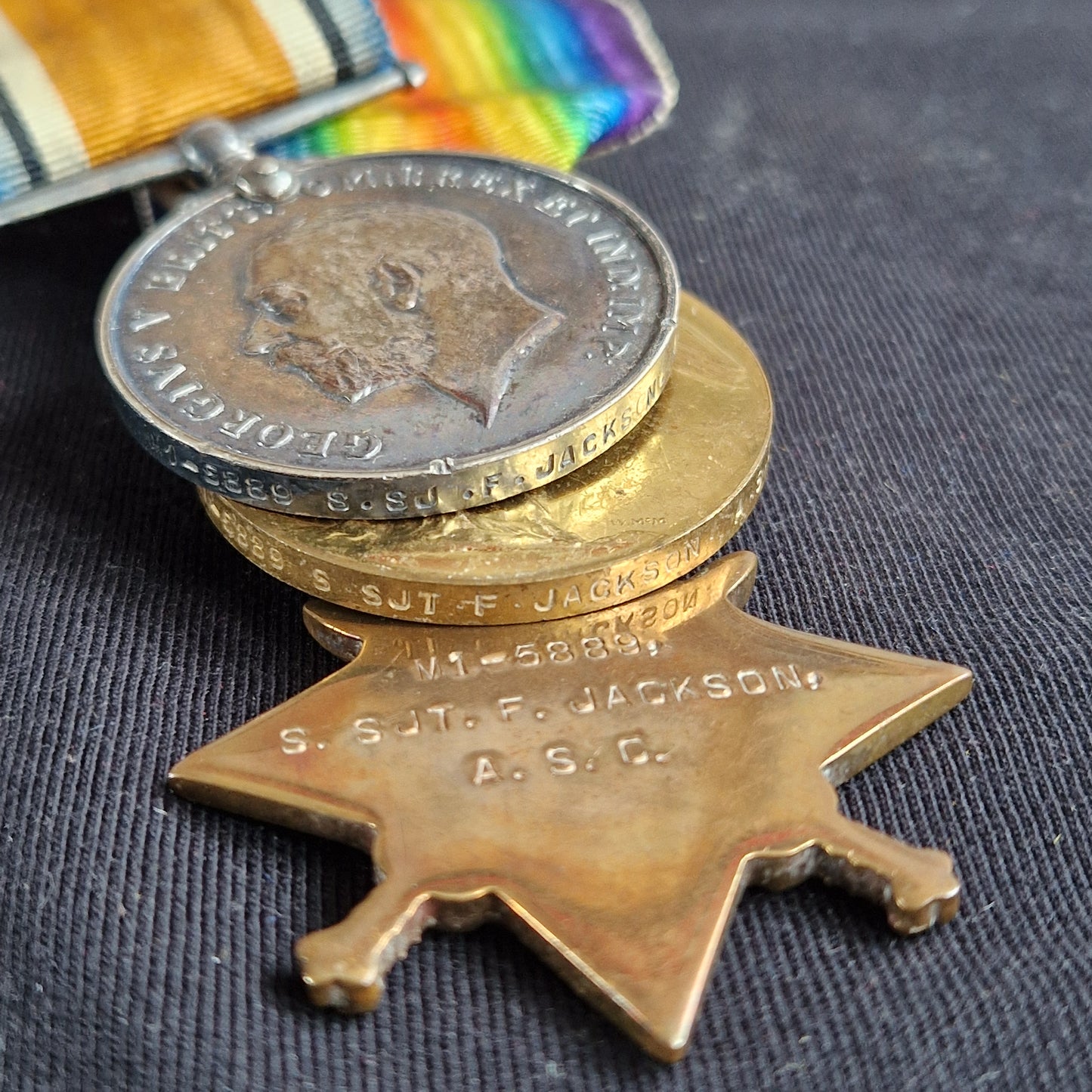 Army Service Corps - Died Wounds 1915, attd 28th Division Field Ambulance, RAMC - Birmingham - WW1 Medals