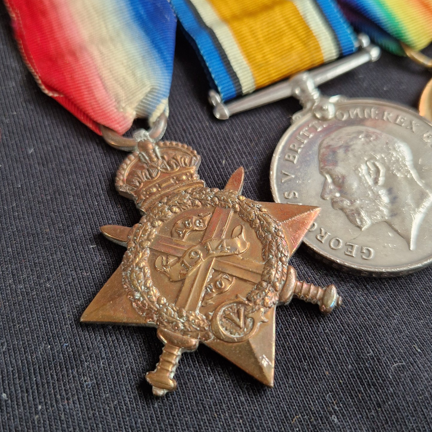 Army Service Corps Heavy Transport 19 Corps - Wounded in Action 1918 - WW1 1914 Mons Star Medal Trio - London