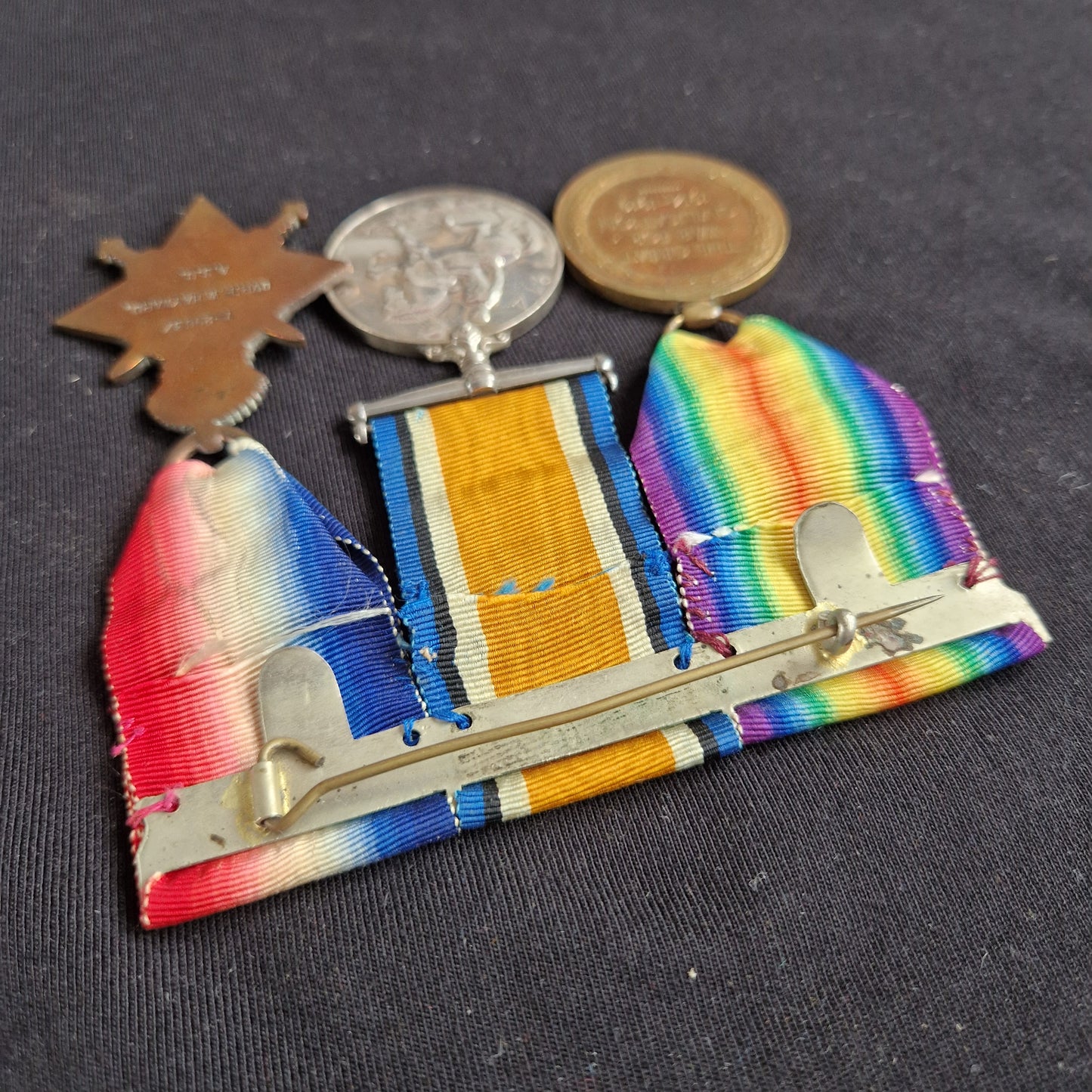 Army Service Corps Heavy Transport 19 Corps - Wounded in Action 1918 - WW1 1914 Mons Star Medal Trio - London