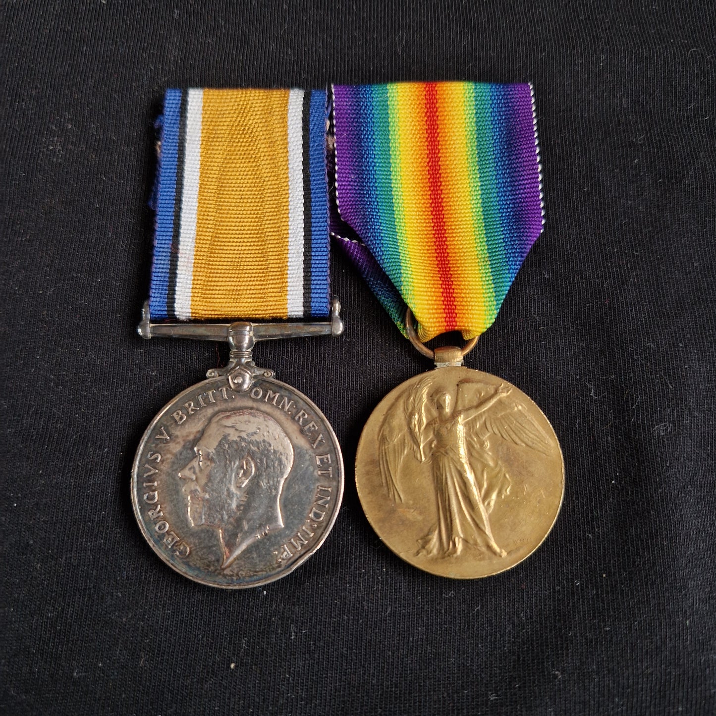 Royal Engineers - Wounded in Action 1918 - WW1 British Medal Pair - From Dundee