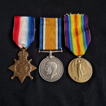 Royal Flying Corps, Royal Air Force, & Middlesex Regiment - WW1 1914 Mons Star Trio - West Croydon