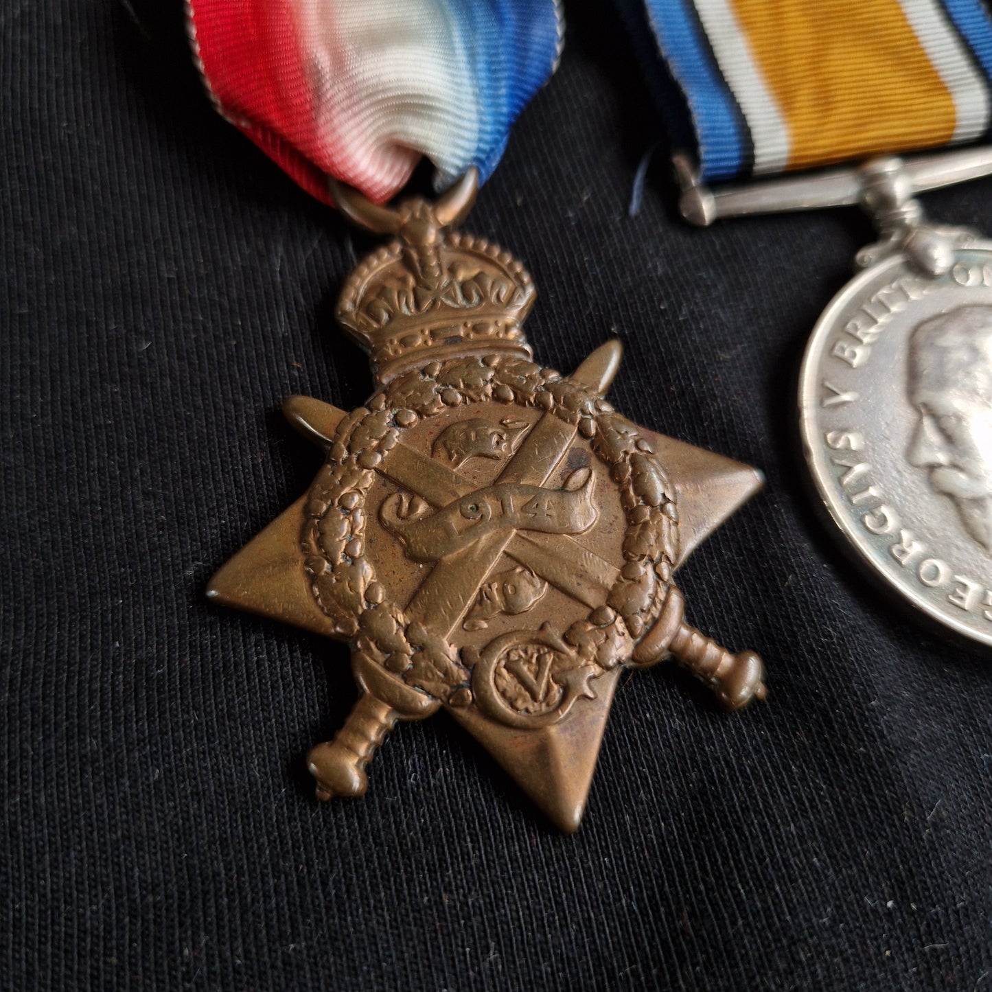 Royal Flying Corps, Royal Air Force, & Middlesex Regiment - WW1 1914 Mons Star Trio - West Croydon