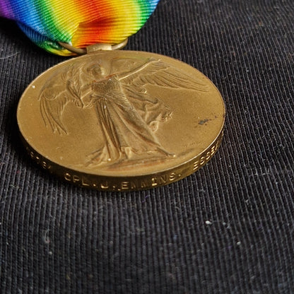 2nd Essex Regiment - Sergeant POW March 1918 WIA 1917 - London - WW1 Victory Medal