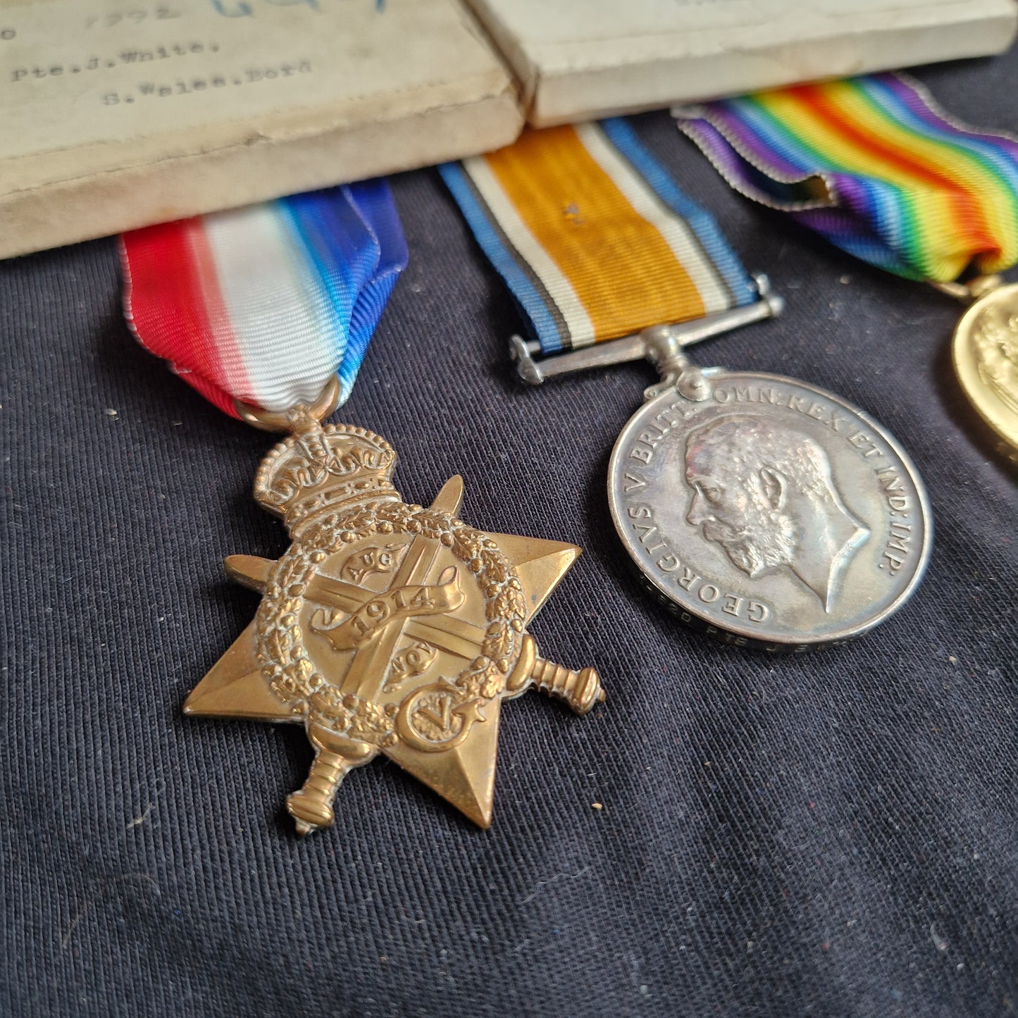 South Wales Borderers - 1914 Mons Star Medal Trio - Winterbourne Abbas, Dorset