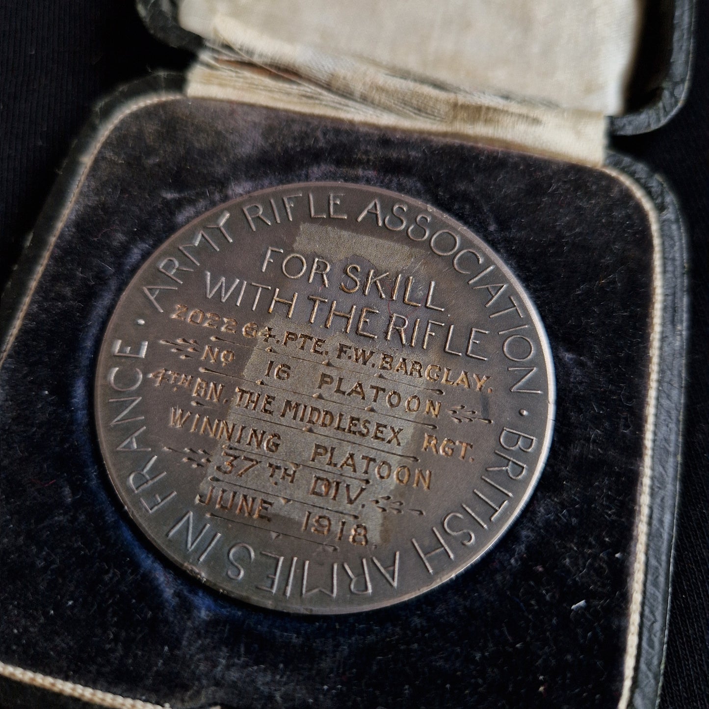 Middlesex Regiment - Wounded in Action Somme 1916 - Balham London - WW1 Medals Shooting Medal France