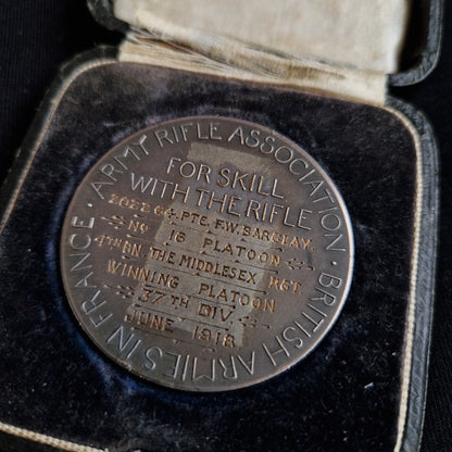 Middlesex Regiment - Wounded in Action Somme 1916 - Balham London - WW1 Medals Shooting Medal France