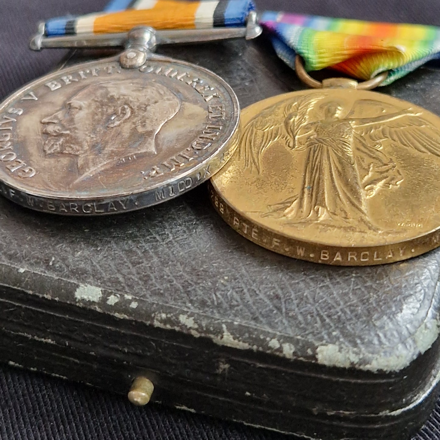 Middlesex Regiment - Wounded in Action Somme 1916 - Balham London - WW1 Medals Shooting Medal France