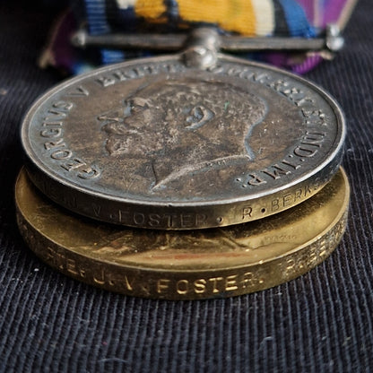 Royal Berkshire Regiment - WW1 Medals & Badges - Newark Cricket Silver Medals - Bucks Special Constable 1914